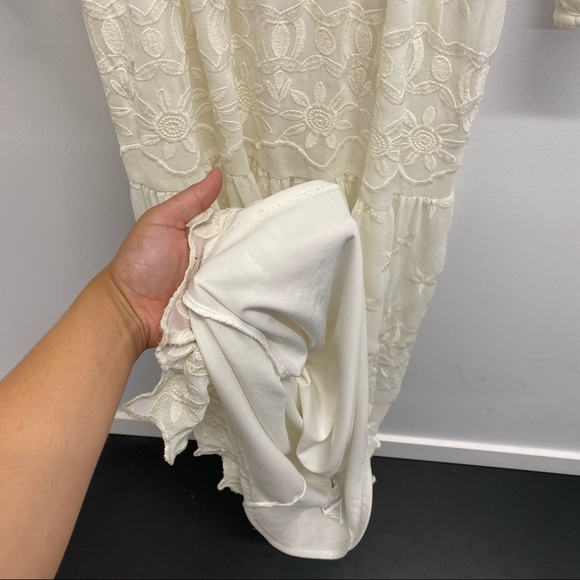 VINTAGE WEDDING/ SUMMER DRESS/ ENGAGEMENT MODEM LONG SLEEVE LACE / SIZS MEDIUM - Picture 11 of 16